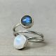 Elegant Fine 925 Sterling Silver Bezel Set Ring